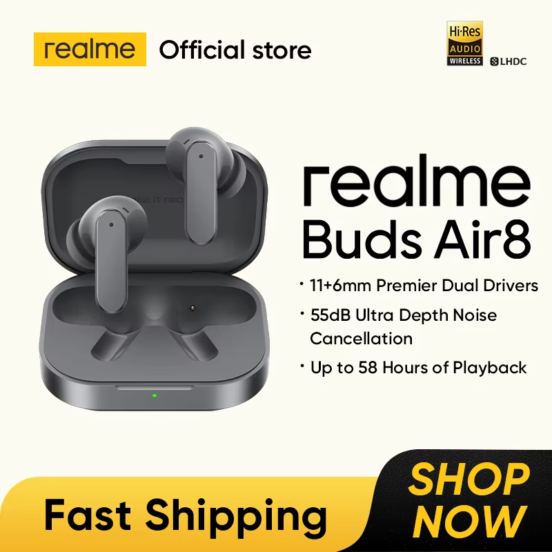 Realme Tablet Accessories - Versión Global realme Buds Air 8,