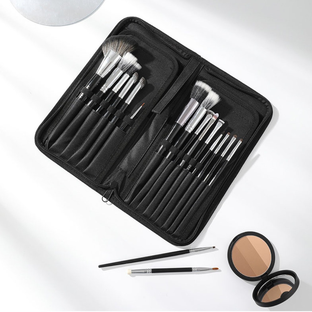 Case With Pencil Holder - Bolsa para brochas de maquillaje portátil