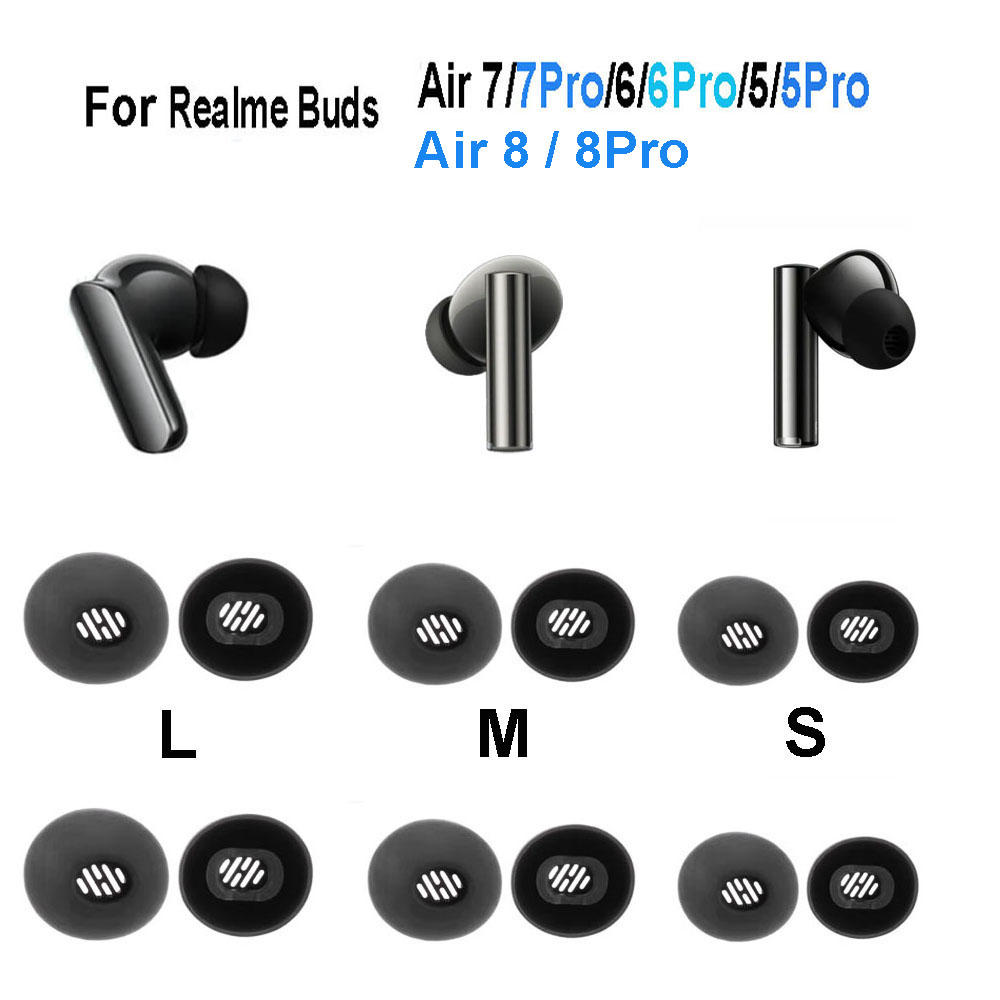 Realme Tablet Accessories - 4 pares de almohadillas de silicona