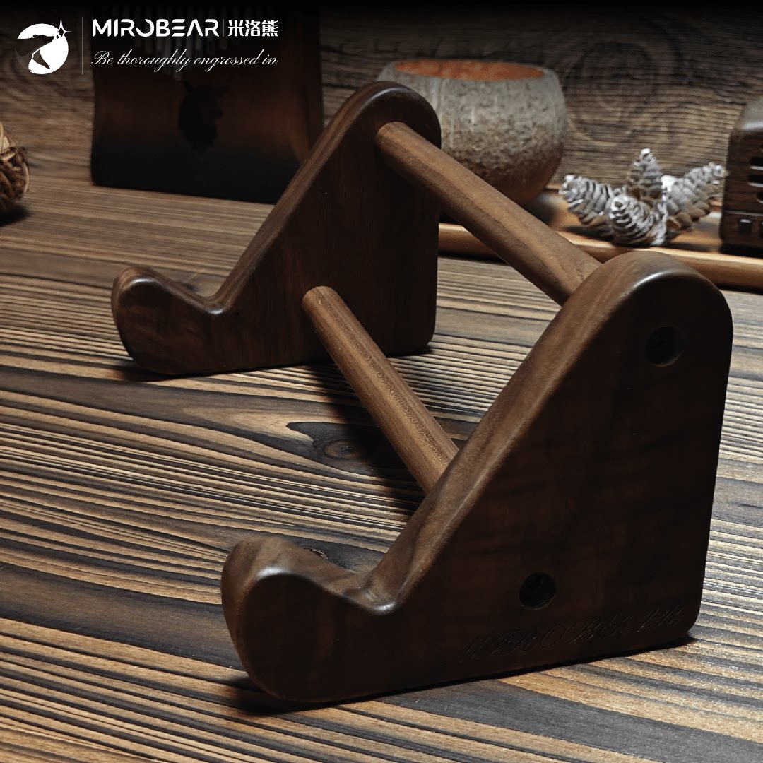 Tablet Accessories Gifts - Soporte de Madera Maciza de Nogal