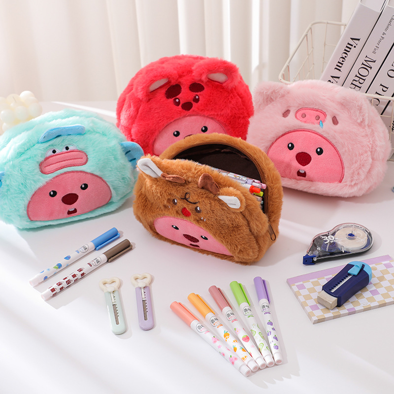 Case With Pencil Holder - Estuche de Lápices de Felpa con