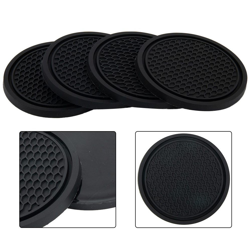 4 piezas de portavasos negros  - Tablet Car Accessories reseña y precio