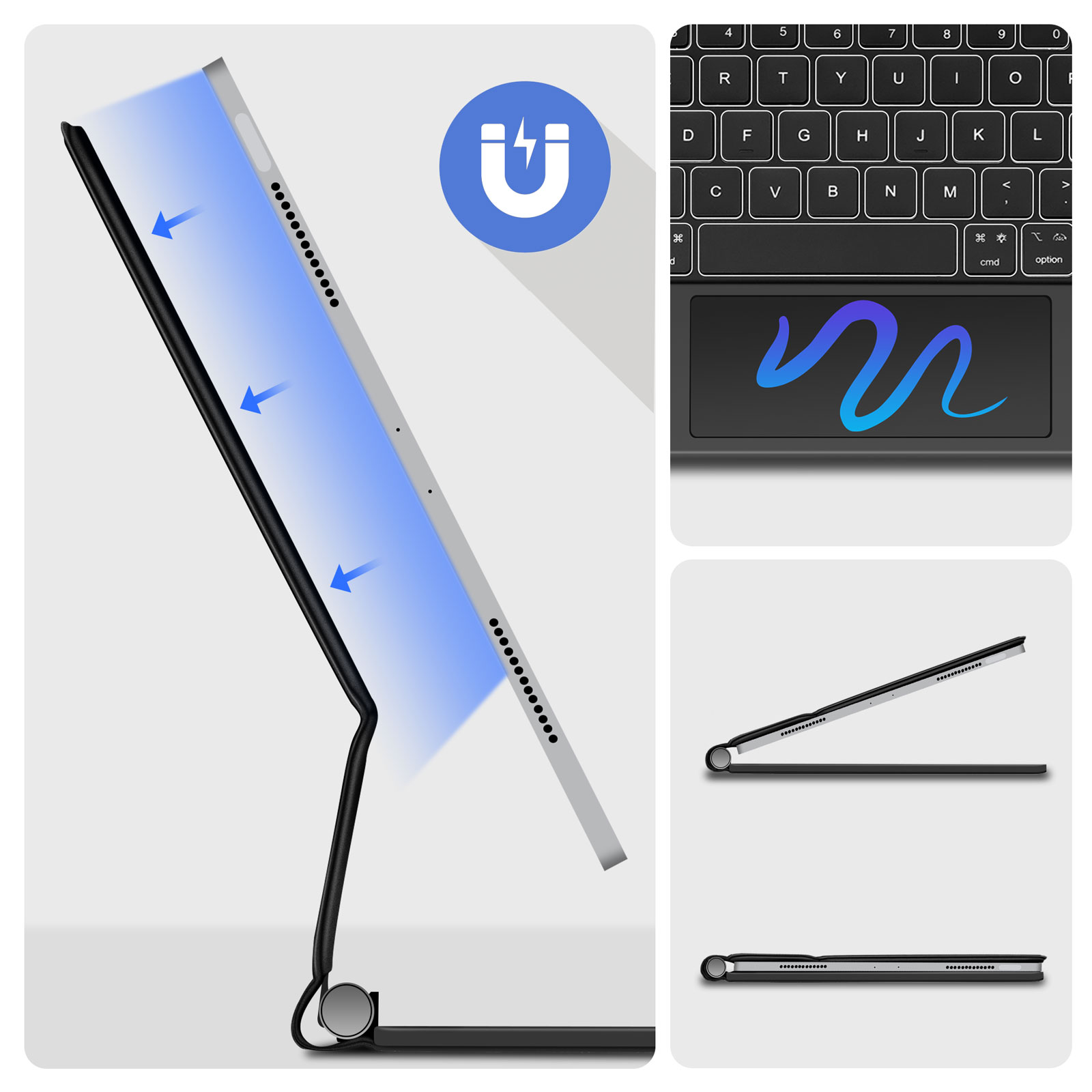 GOOJODOQ teclado mágico para i - Tablet Accessories Choice Store reseña y precio