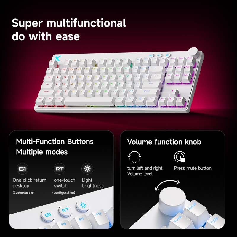 MCHOSE MIX87 teclado mecánico  - Tablet Accessories Gifts reseña y precio